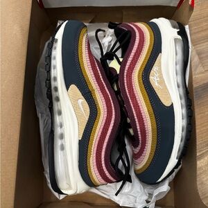 Nike Air Max 97 with Black, Cream, and Pink Accents